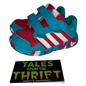 Adidas Pink and Blue Infant Sneakers